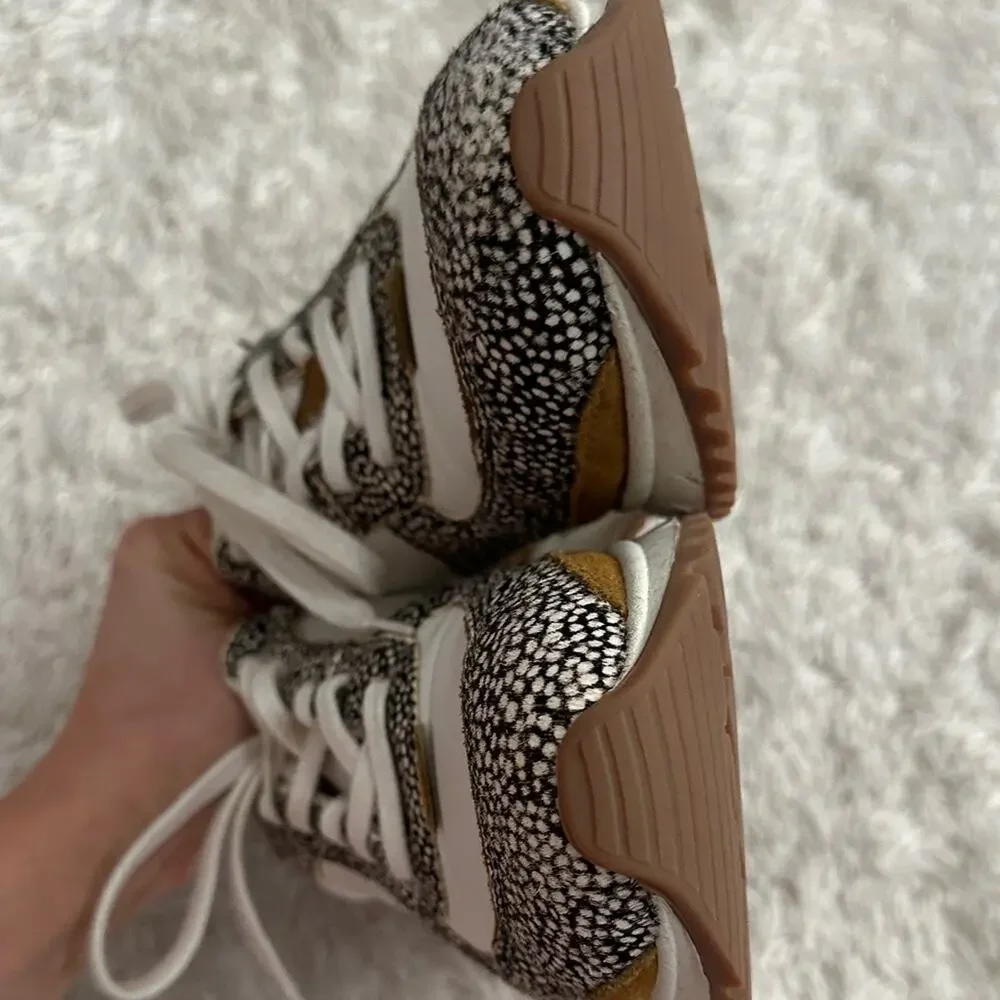 Madewell Deer Patterned Athletic Leather Cowhair Sneakers Pinterest